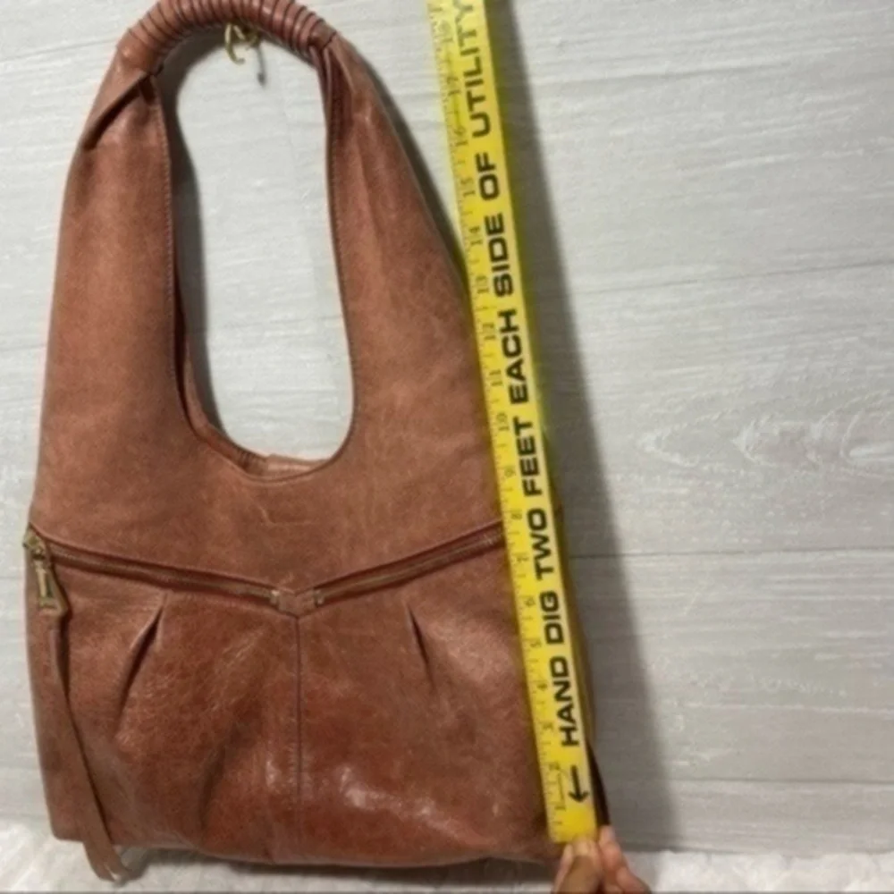 Aimee Kestenberg Slouchy Distressed Pink Leather Hobo Bag